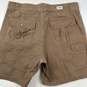 Cabela's 7 Pockets Hiker Cargo Shorts Men 38 x 7 Brown Baggy Loose Cotton Canvas